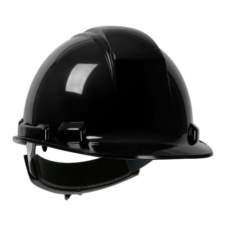 Pip Whistler Cap Style Hard Hat HDPE Shell, 4-Point Textile Suspension, Wheel Ratchet Adjustment, Black 280-HP241R-11